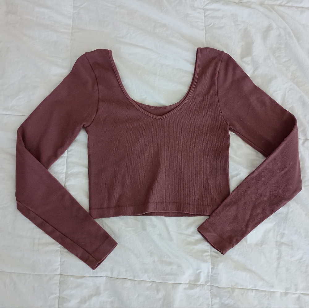 Elegant Mauve Long Sleeve Bodysuit